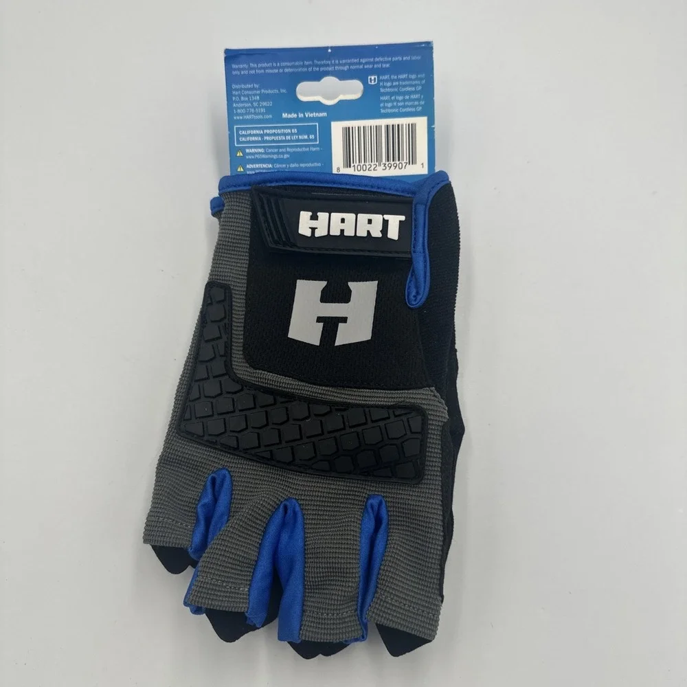 Hart Fingerless Impact‎ Gloves Size X Large Reinforced Palm Knuckle Protect NEW